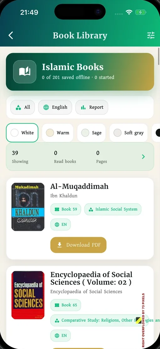 The Islamic book library in Daily Muslim